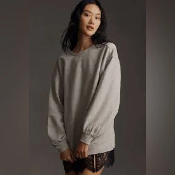 NWT Anthro Pilcro XL Crew Lace Pullover Sweatshirt - Picture 1 of 15